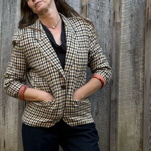 Vintage 90s Houndstooth Jacket